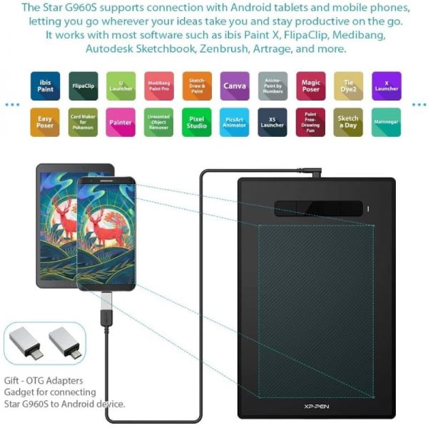 XP-Pen Star G960S Plus 9″ X 6″ Graphics Tablet - Image 2