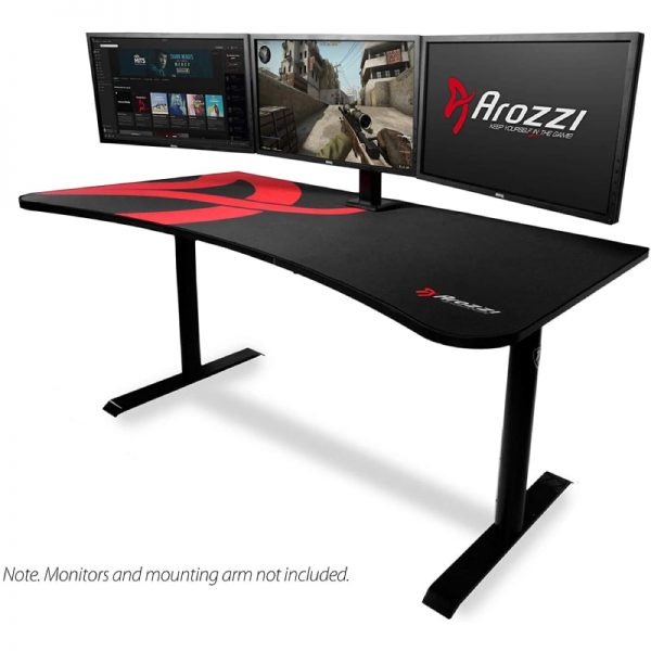 Arozzi Arena Gaming Desk – Red/Black
