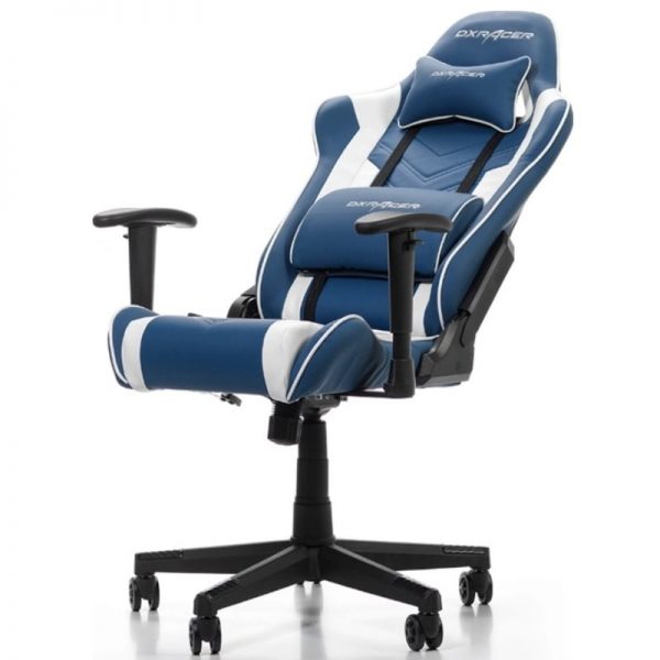 DXRacer Prince Series P132 Gaming Chair – Blue/White - Image 3