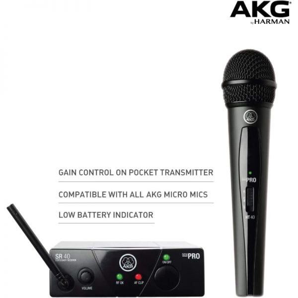 AKG WMS40 Mini Single Vocal Set Wireless Microphone System - Image 2