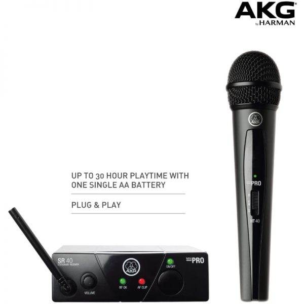 AKG WMS40 Mini Single Vocal Set Wireless Microphone System - Image 4