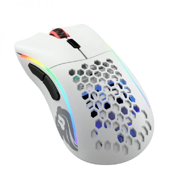 Glorious Model D Minus Wireless RGB Gaming Mouse – Matte White - Image 2