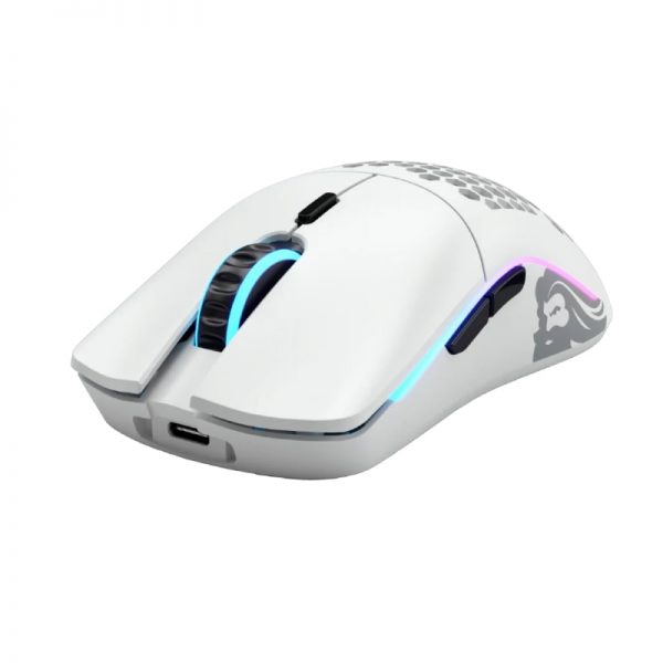 Glorious Model O Minus Wireless RGB Gaming Mouse – Matte White