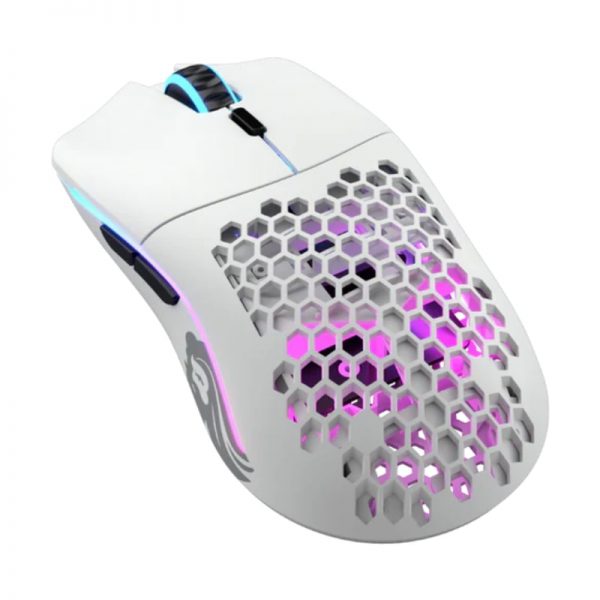 Glorious Model O Minus Wireless RGB Gaming Mouse – Matte White - Image 2