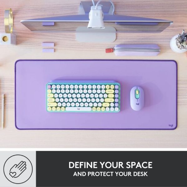 Logitech Desk Mat Studio Series Extended Mouse Pad – Lavender