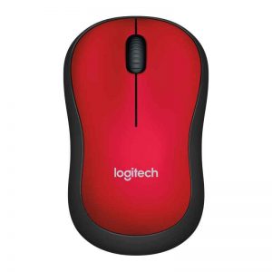Logitech M185 Wireless Mouse – Red