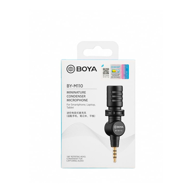 BOYA BY-M110 Miniature Condenser Smartphone Microphone