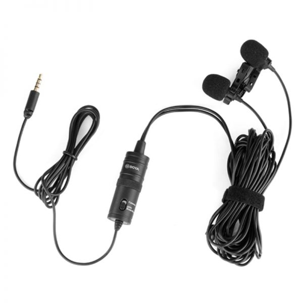 BOYA BY-M1DM Dual Omni-Directional Lavalier Microphone
