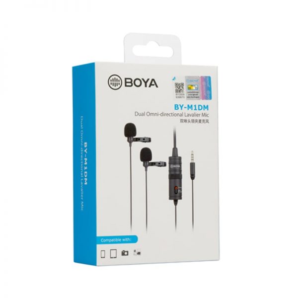 BOYA BY-M1DM Dual Omni-Directional Lavalier Microphone