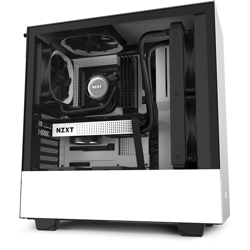 NZXT H510 Mid Tower Gaming Chassis – Matte White