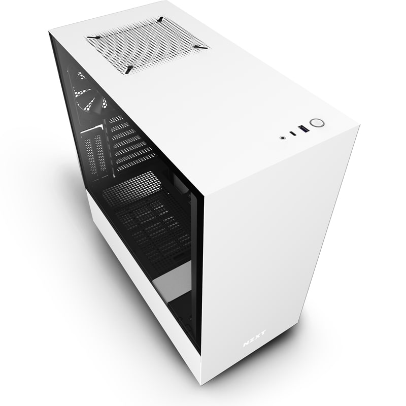 NZXT H510i Mid Tower Gaming Chassis – Matte White