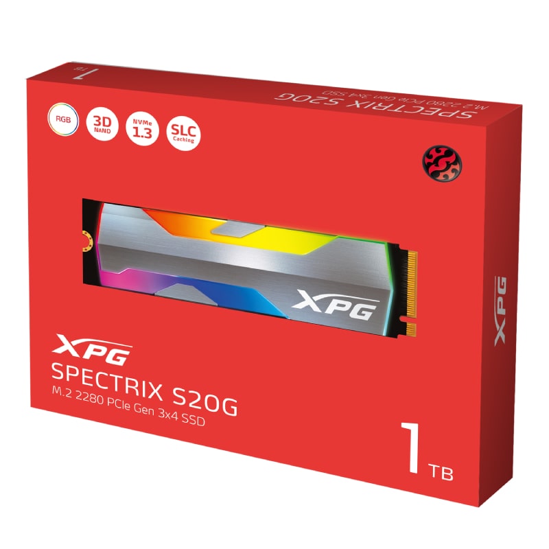 XPG SPECTRIX S20G RGB Gen NVMe M.2 SSD 1TB