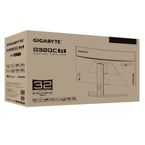 Gigabyte G32QC A-EK 32" VA 2K QHD 165Hz Curved Gaming Monitor