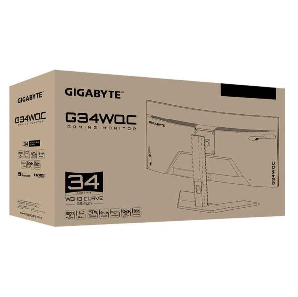 Gigabyte G34WQC 34 VA WQHD 144Hz Curved Gaming Monitor