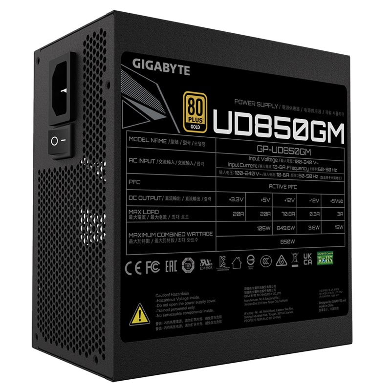 Gigabyte UD850GM 850W 80+ Gold Modular PSU