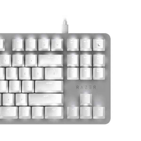 Razer BlackWidow Lite Mechanical Gaming Keyboard - Mercury White – Orange Switch - Image 2