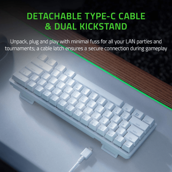 Razer Huntsman Mini – Clicky Optical Switch Gaming Keyboard – White - Image 2
