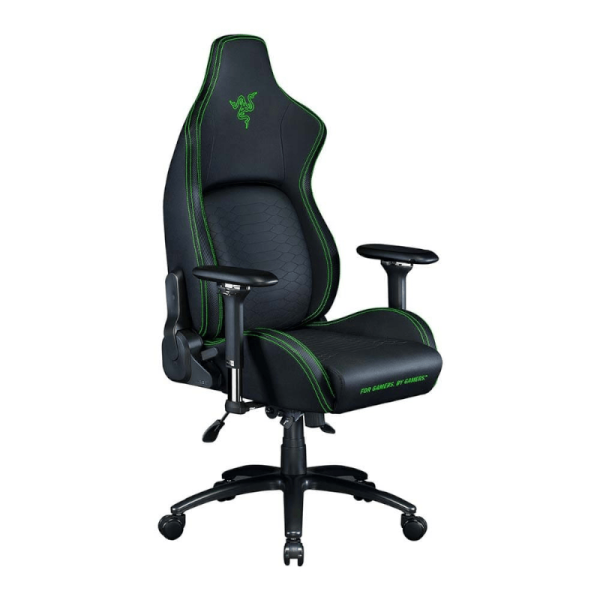 Razer Iskur Gaming Chair with Built-in Lumbar Support – NASA Black/Green - Image 2