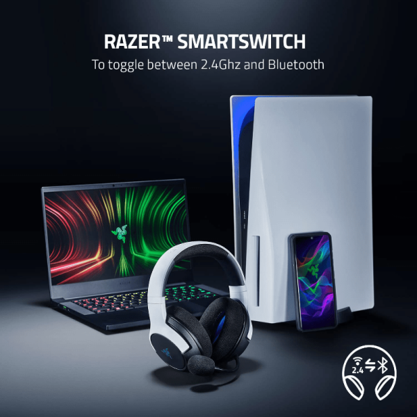 Razer Kaira for Playstation - Wireless Gaming Headset for PS5 - White - Image 3