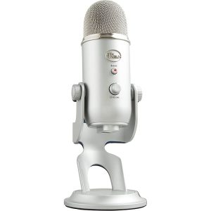 Blue Yeti Premium Multi-Pattern USB Condenser Microphone – Silver