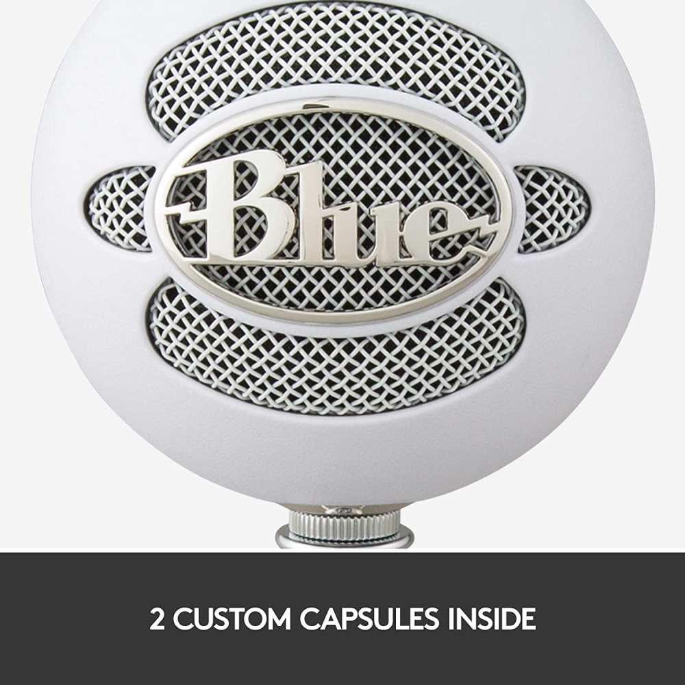 Blue Snowball USB Condenser Microphone – White