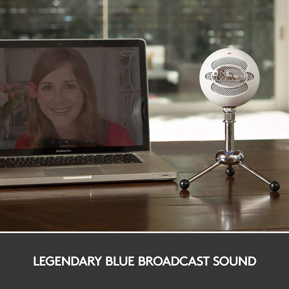 Blue Snowball USB Condenser Microphone – White