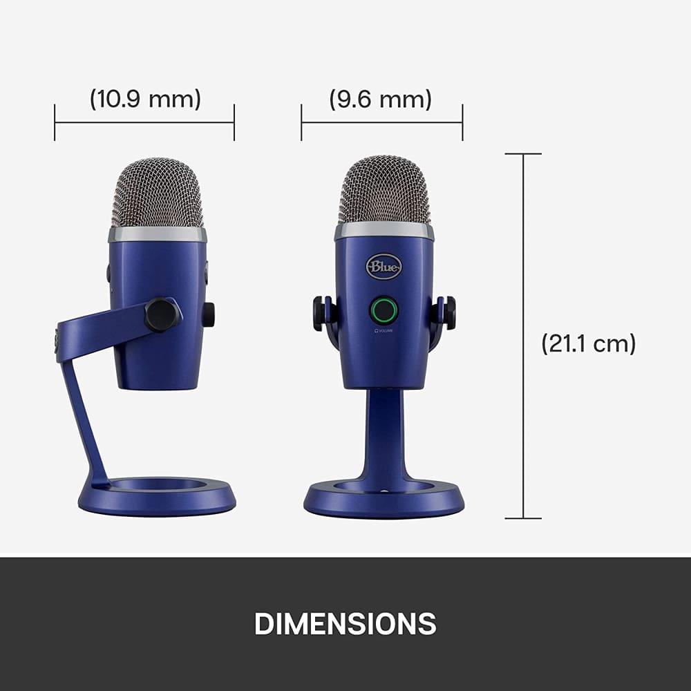 Blue Yeti Nano USB Condenser Microphone – Vivid Blue