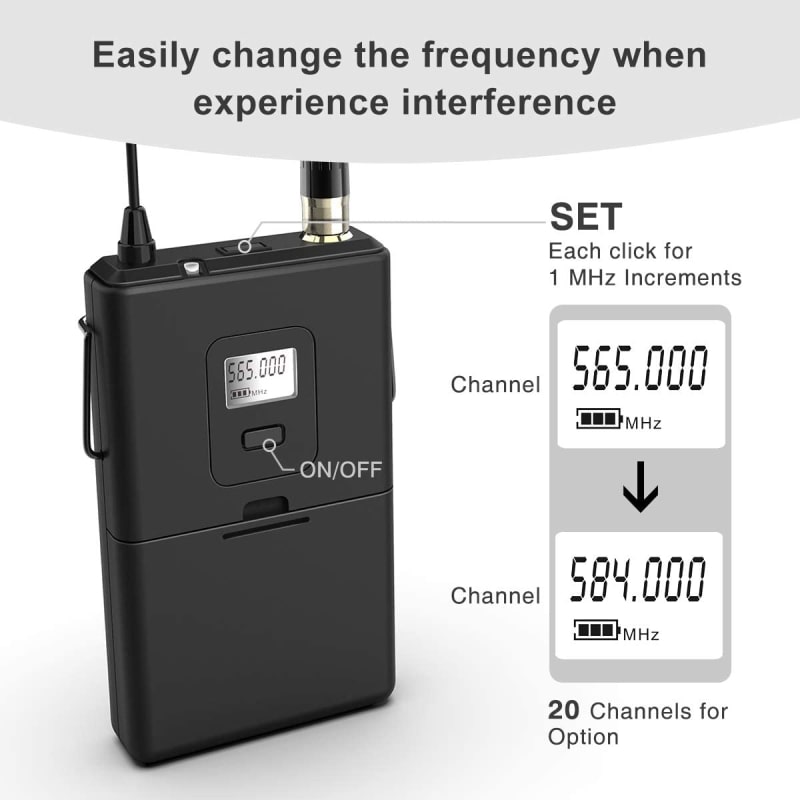 Fifine K037B Wireless Microphone System