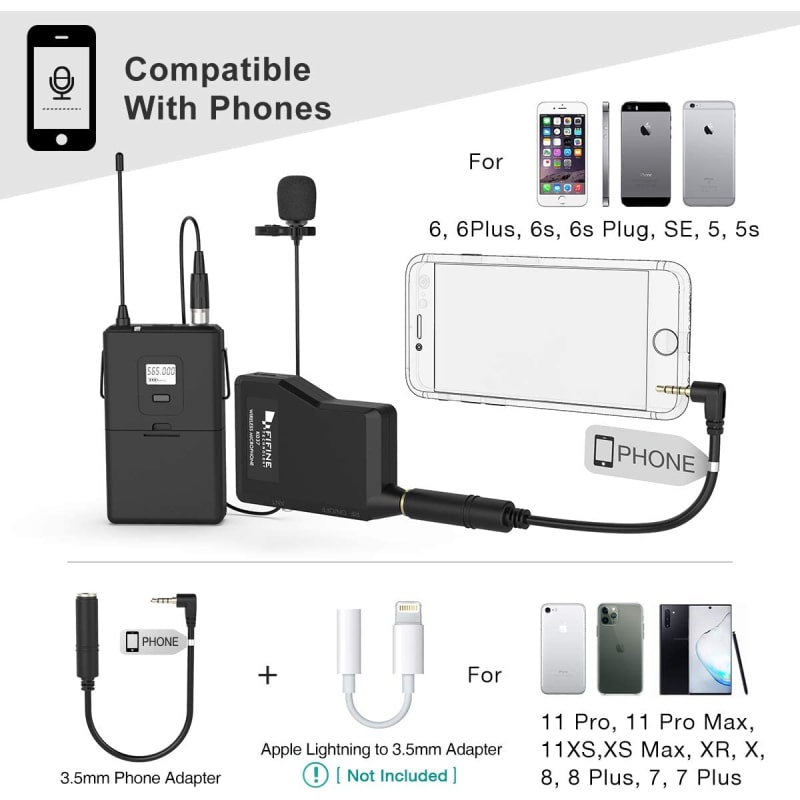 Fifine K037B Wireless Microphone System