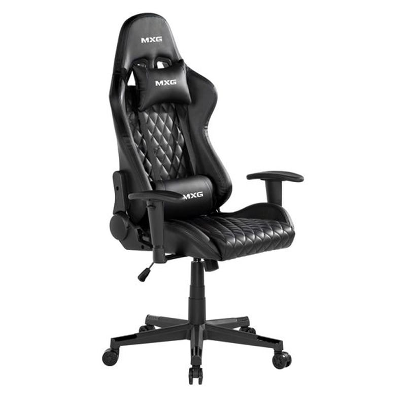 MXG GCH-01 Large Diamond Quilted PU Gaming Chair – Black