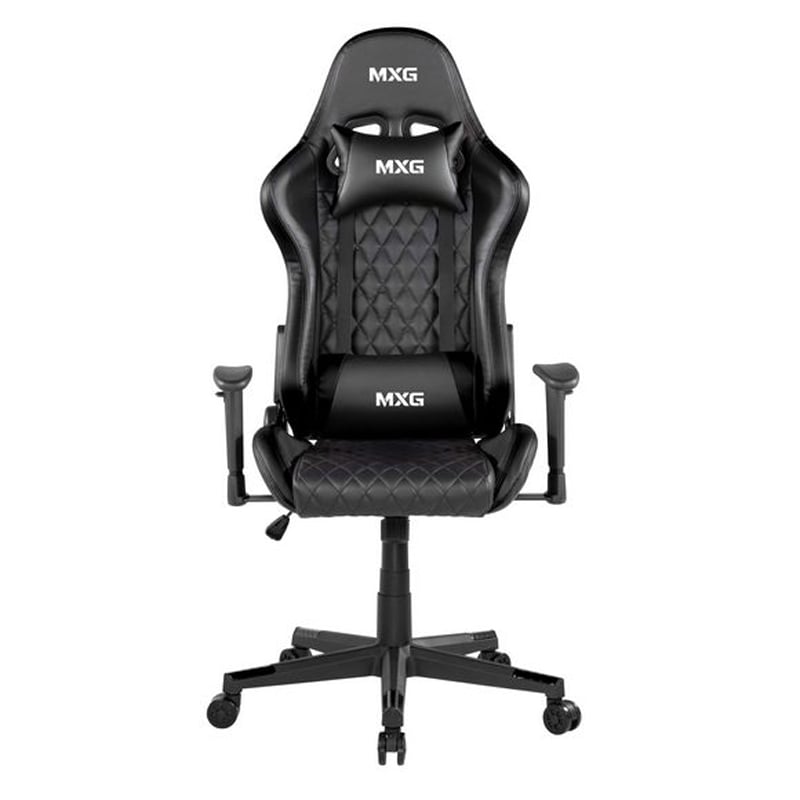 MXG GCH-01 Large Diamond Quilted PU Gaming Chair – Black