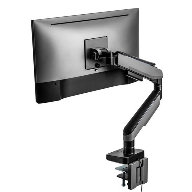 MXG HMA-12R-B Heavy Duty RGB Gaming Monitor Arm – Matte Gray