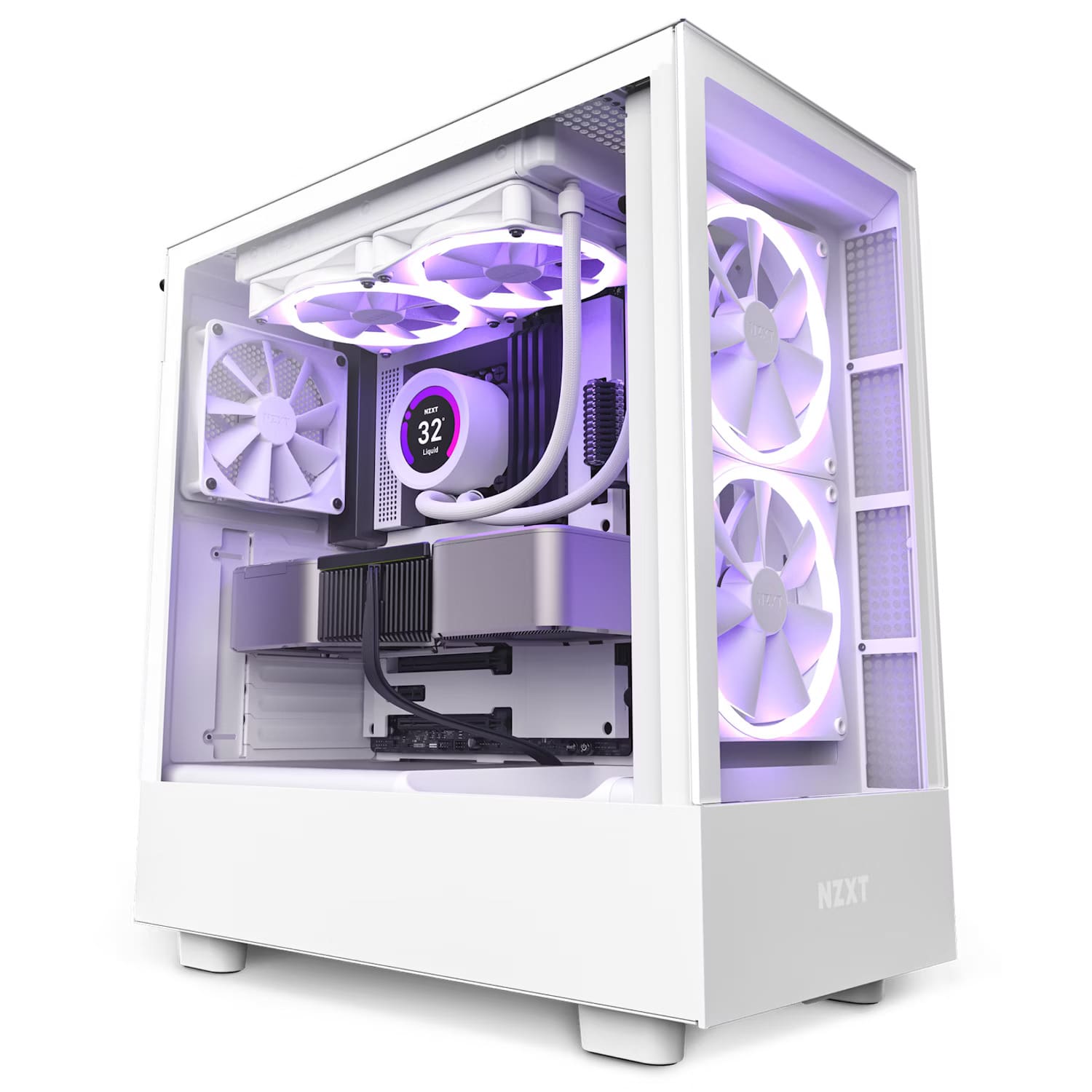 NZXT H5 Elite Mid Tower Gaming Chassis – Matte White