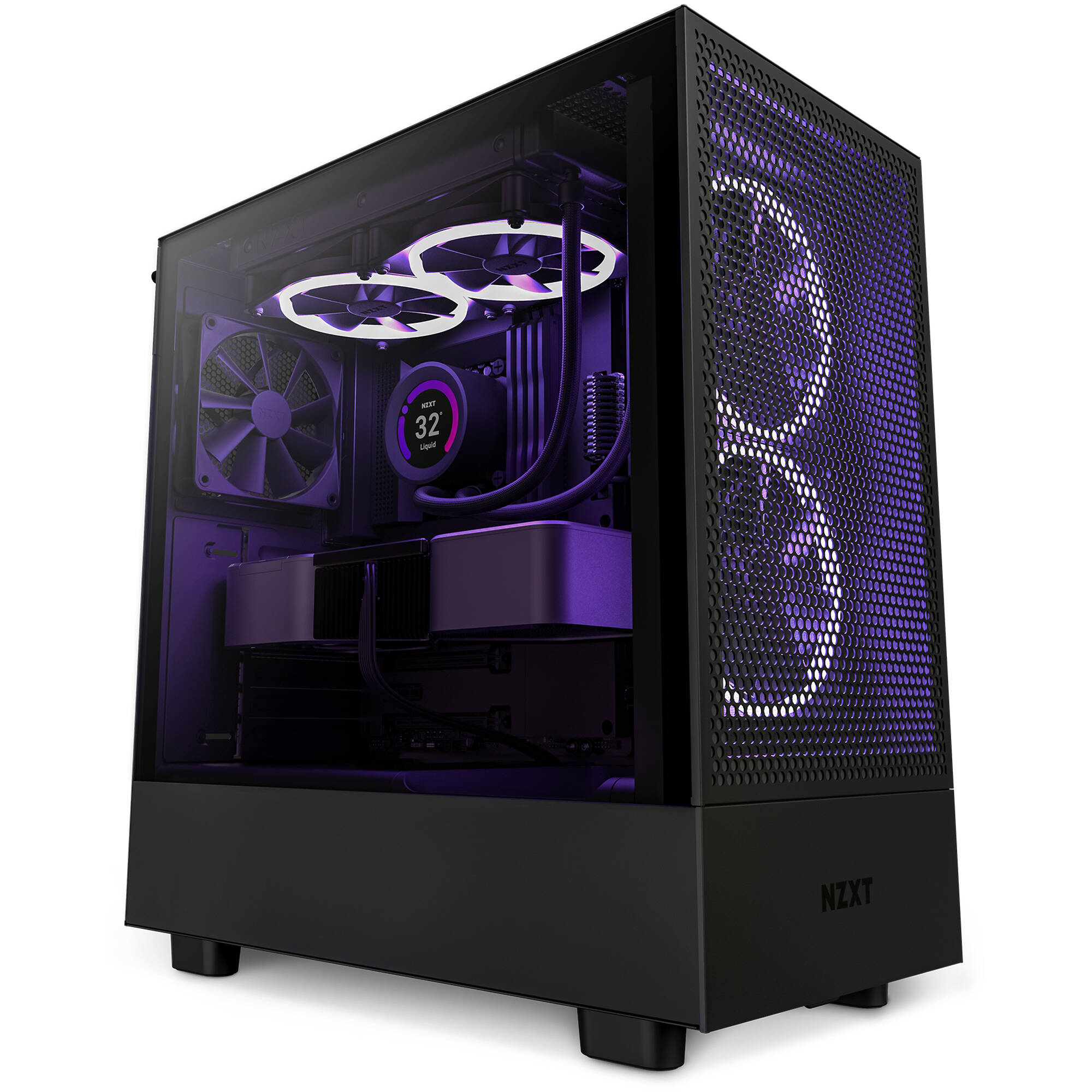 NZXT H5 Flow Mid Tower Gaming Chassis – Matte Black