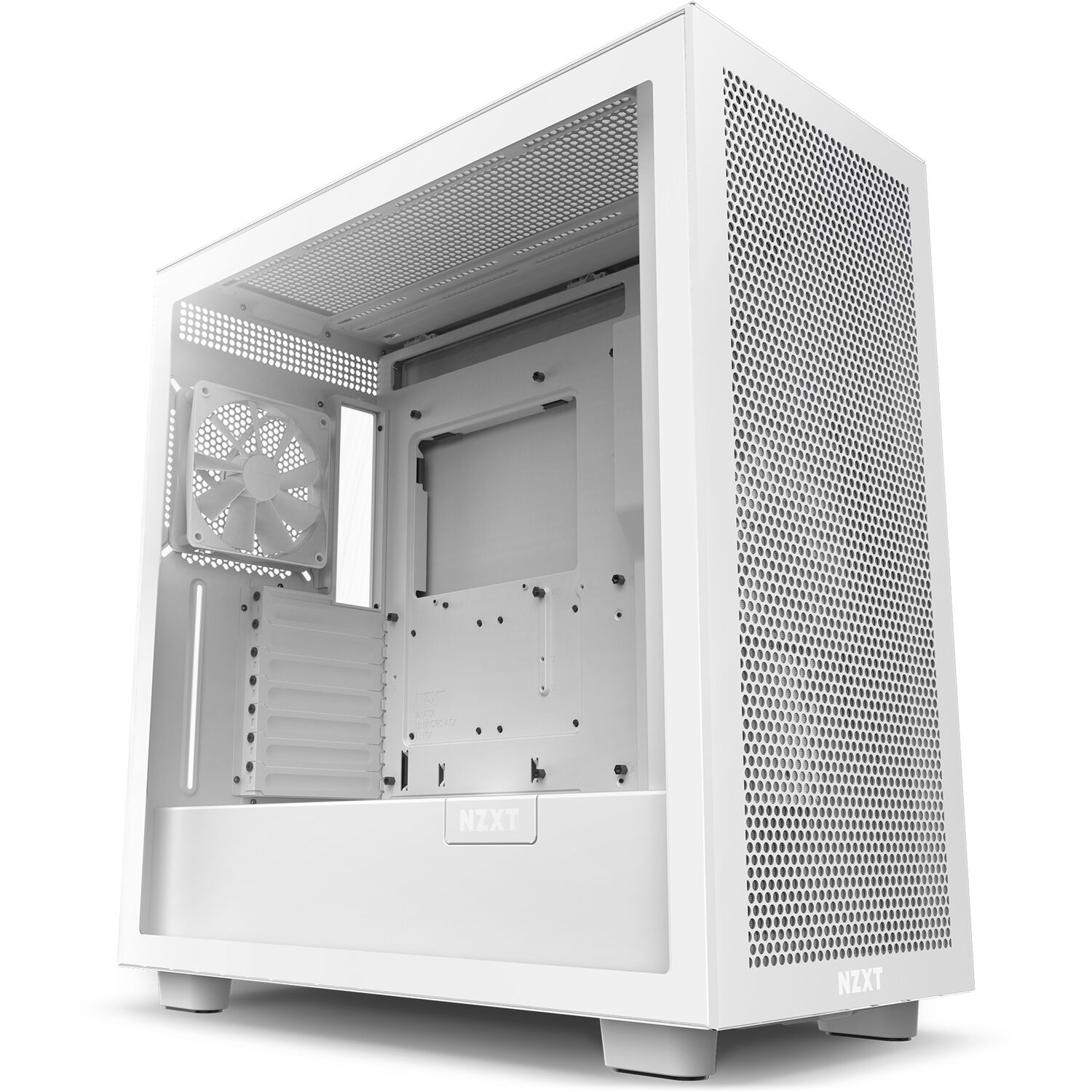 NZXT H7 Flow Mid Tower Gaming Chassis – Matte White