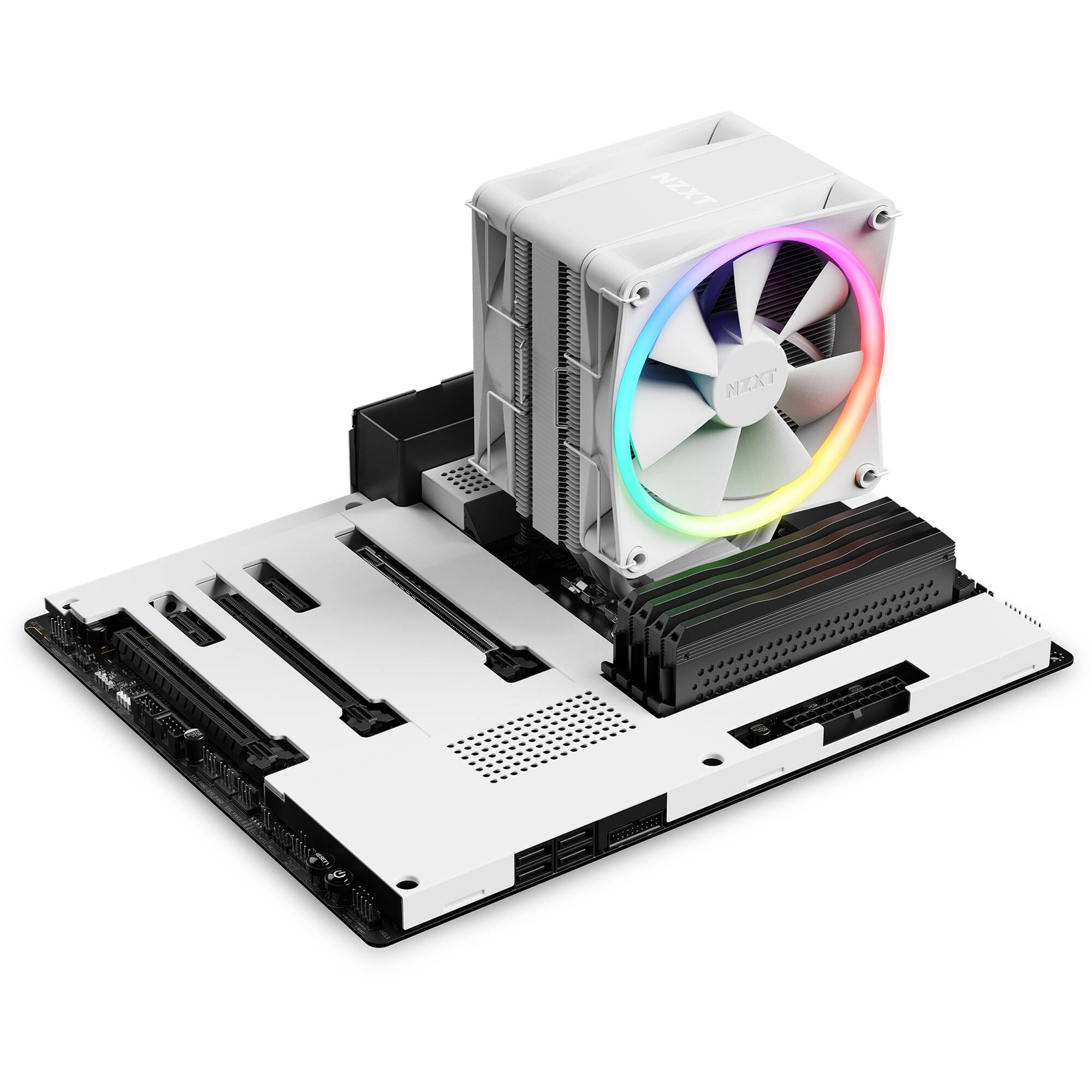 NZXT T120 RGB CPU Air Cooler – White