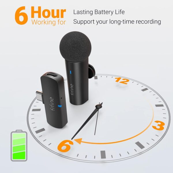 Fifine M6 Wireless Lapel Microphone