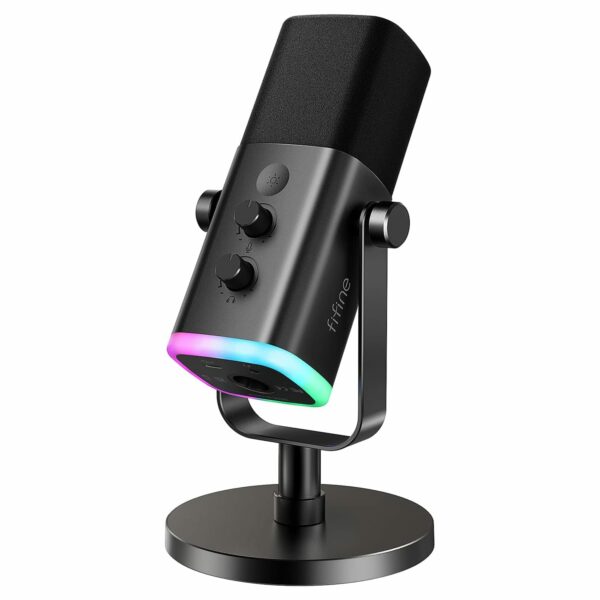 Fifine Ampligame AM8 XLR/USB Dynamic RGB Gaming Microphone