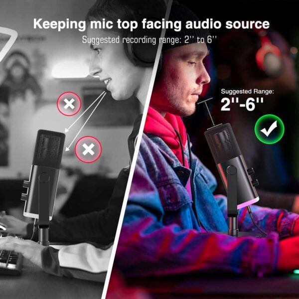 Fifine Ampligame AM8 XLR/USB Dynamic RGB Gaming Microphone