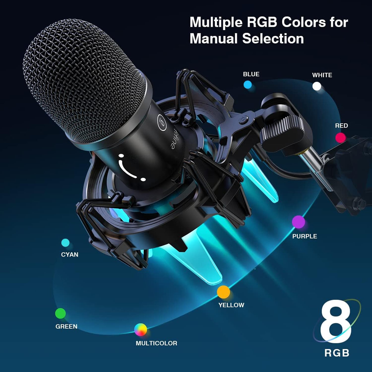 Fifine K651 USB Dynamic RGB Gaming Microphone Kit