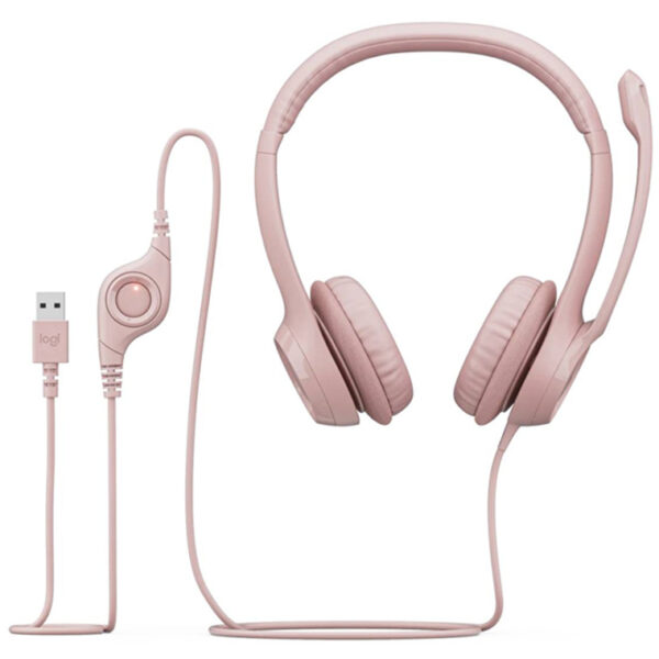 Logitech H390 USB Headset with Noise Cancelling Mic - Rose
