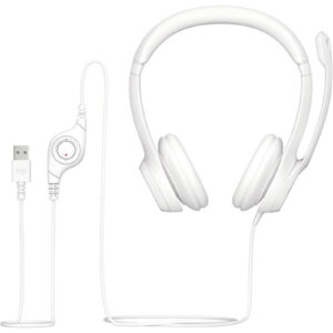 Logitech H390 USB Headset with Noise Cancelling Mic - White