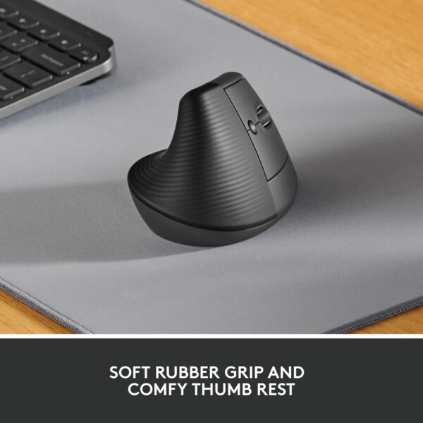 Logitech Lift Vertical Ergonomic Wireless Mouse – Graphite