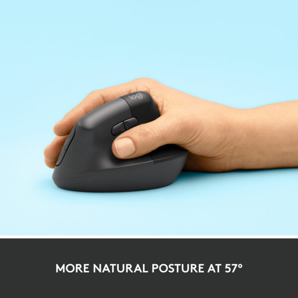 Logitech Lift Vertical Ergonomic Wireless Mouse – Graphite