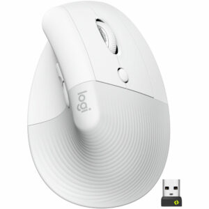 Logitech Lift Vertical Ergonomic Wireless Mouse – White