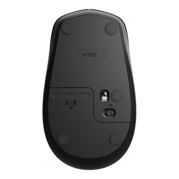 Logitech M190 Full-Size Wireless USB Mouse – Charcoal