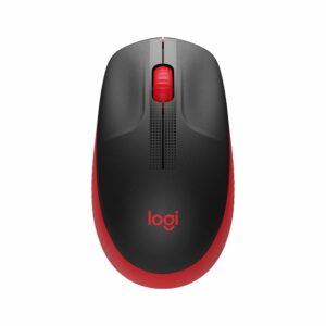 Logitech M190 Full-Size Wireless USB Mouse – Red