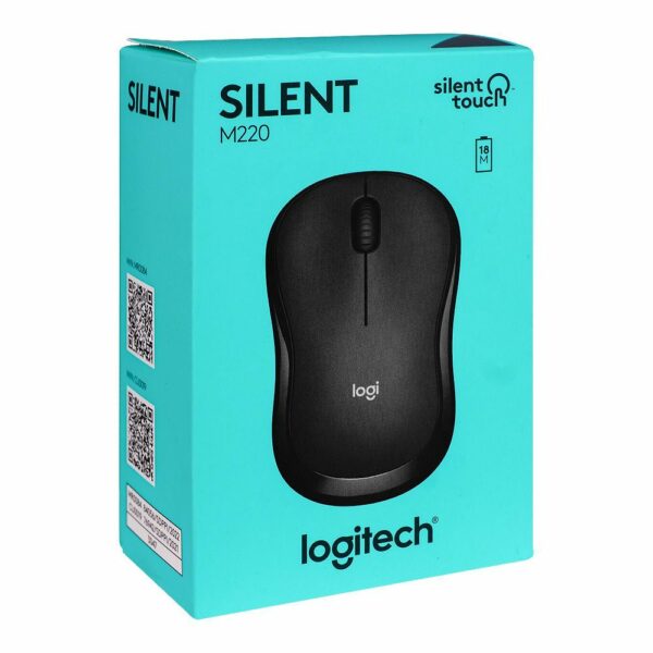 Logitech M220 Silent Touch Wireless Mouse – Charcoal