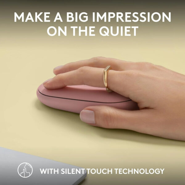 Logitech Pebble Mouse 2 M350s Slim Bluetooth Wireless Mouse – Tonal Pink