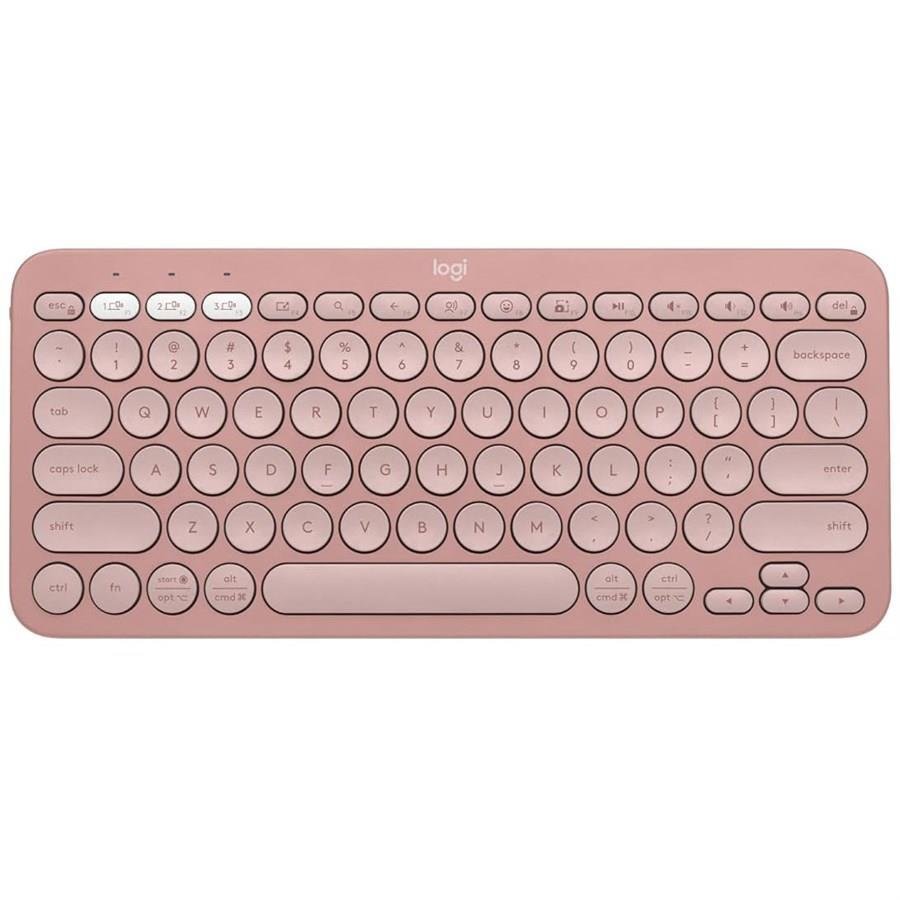 Logitech K380s Pebble Keys 2 Bluetooth Wireless Keyboard - Tonal Rose